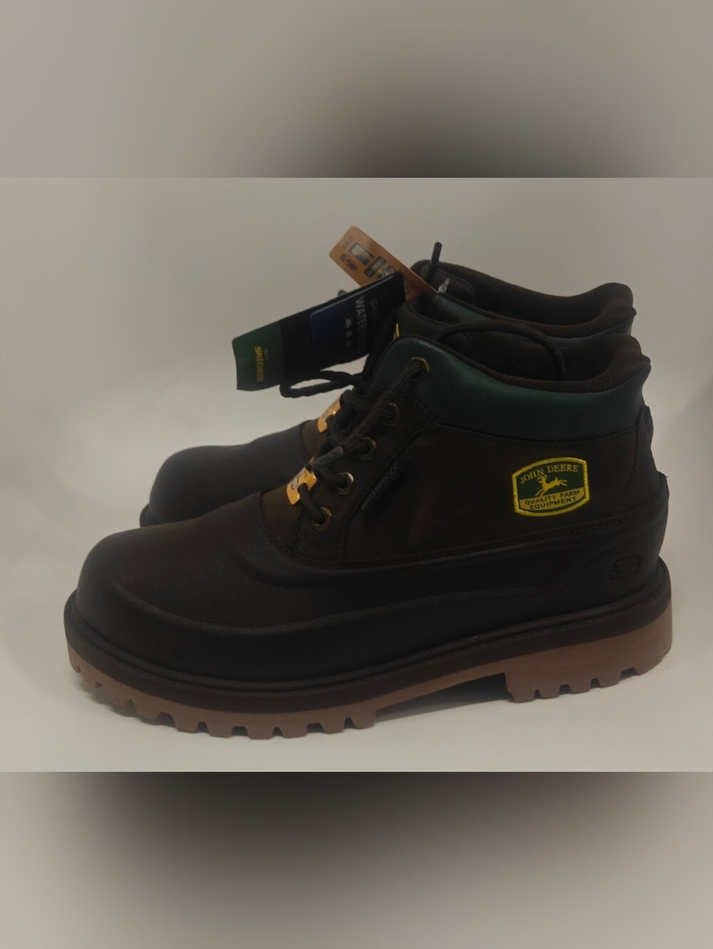 Skechers John Deere Sergeants Sergeants Slip-Ins Men 9.5 X-Wide Chocolate Brown